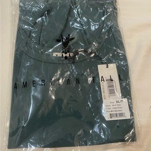 AMERICAN TALL RIBBED TANK IN JUNIPER GREEN XL/T